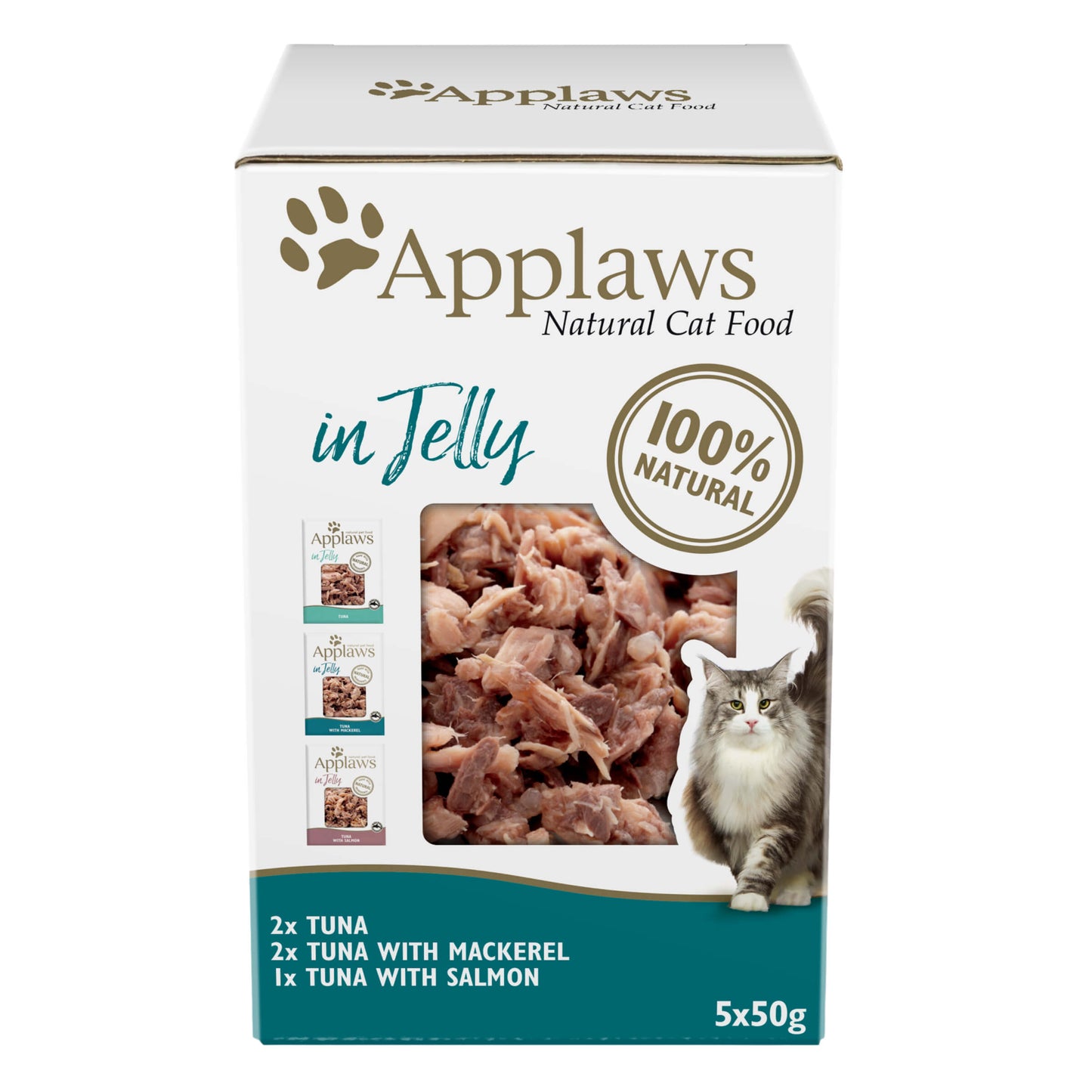 Applaws Tuna In Jelly Wet Cat Food Pouches 5X50g