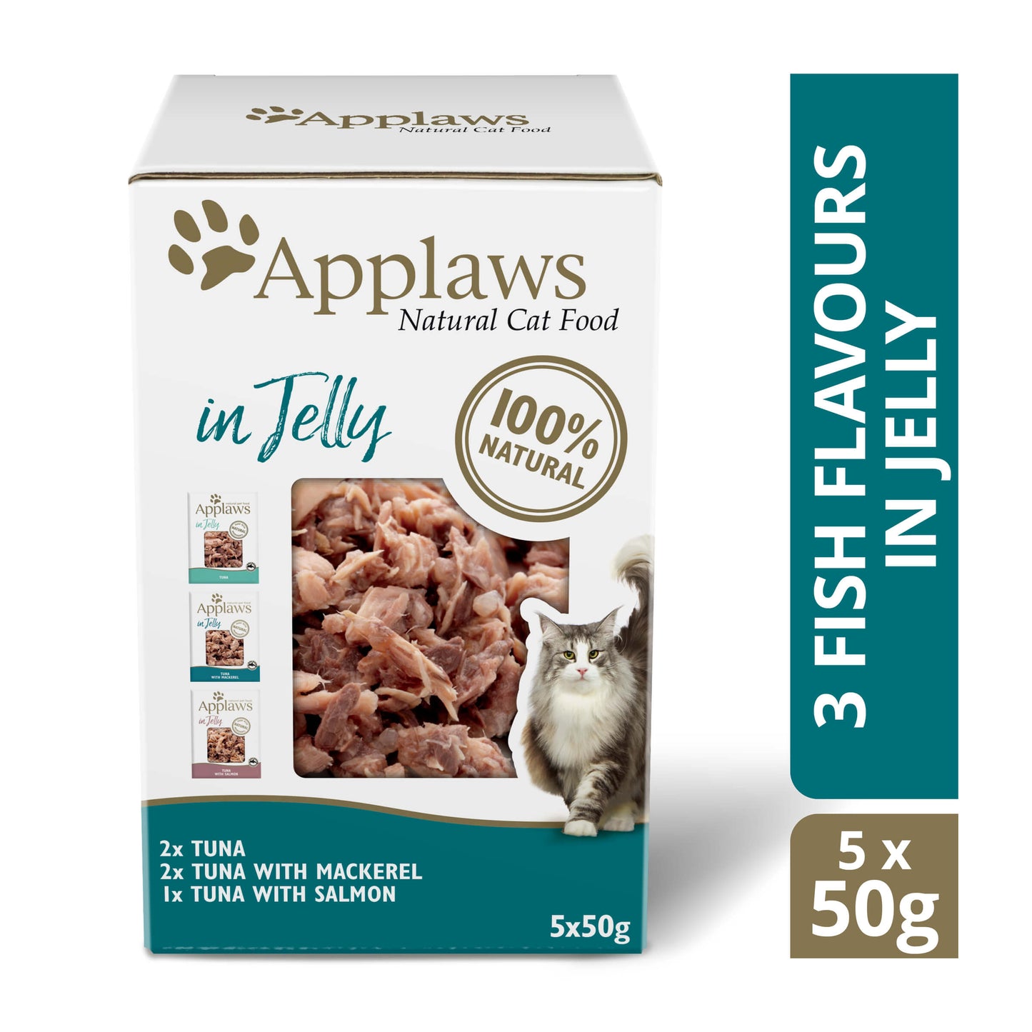 Applaws Tuna In Jelly Wet Cat Food Pouches 5X50g