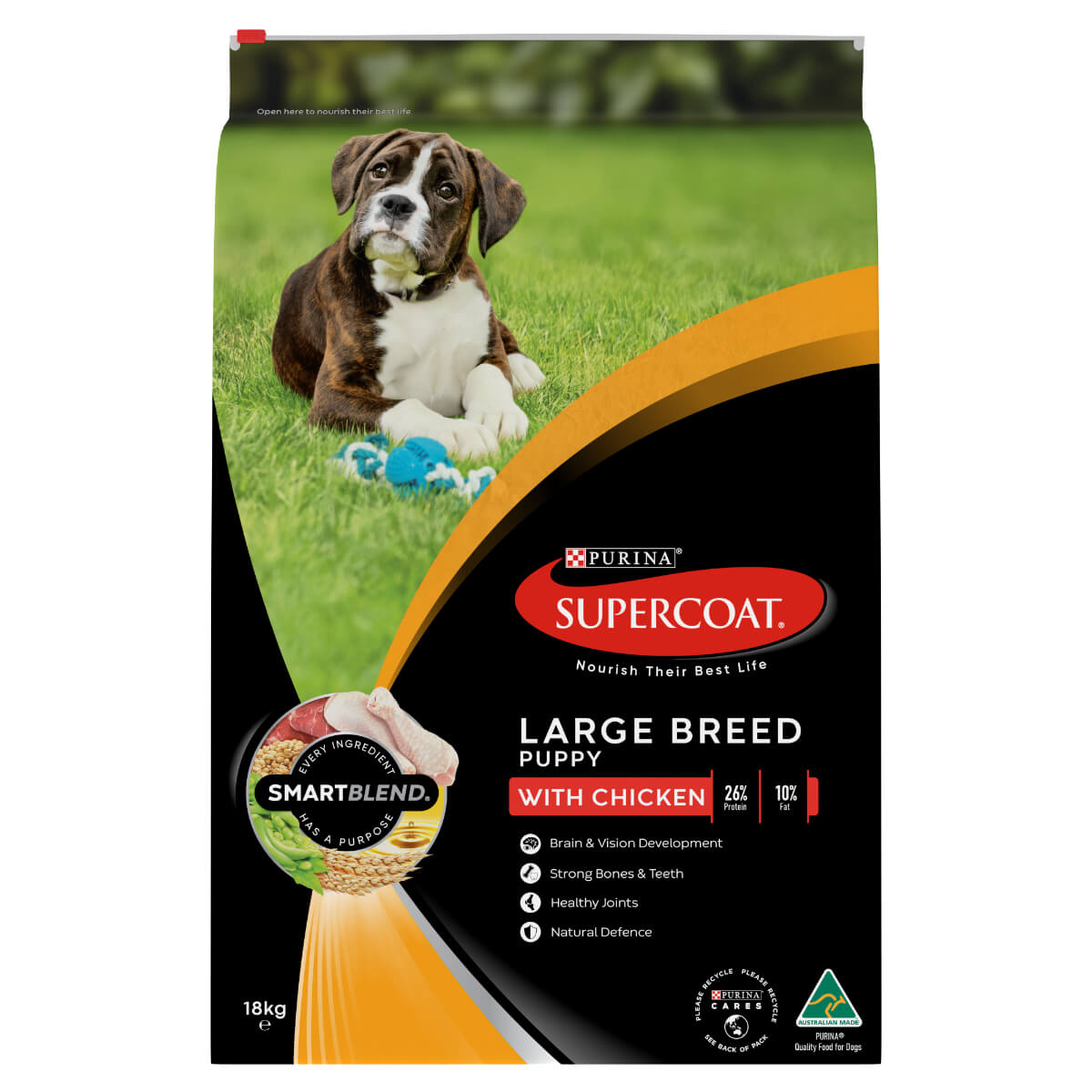 Supercoat Large Breed Puppy Chicken Dry Dog Food 18kg
