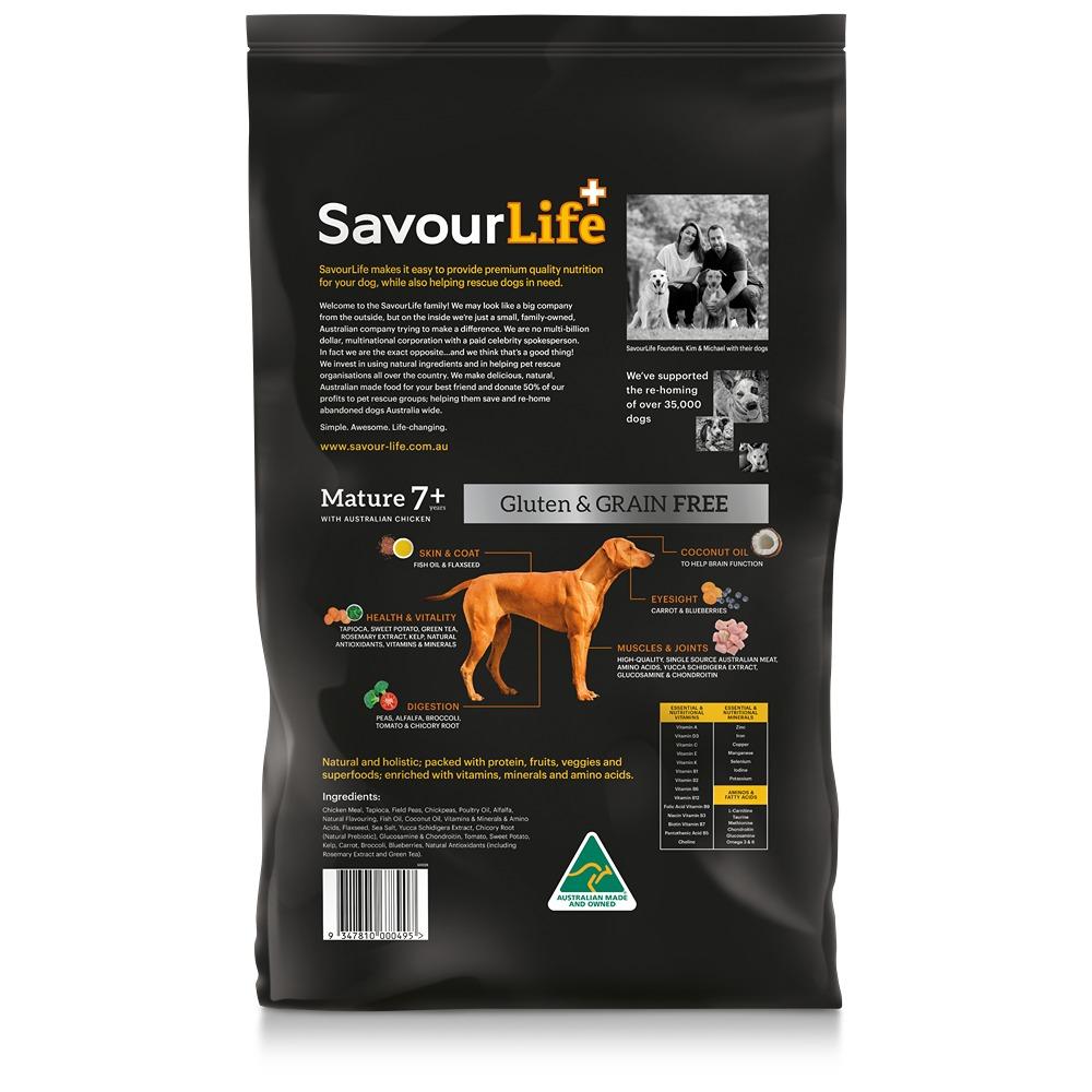 Savourlife Grain Free Mature 7+ With Australian Chicken Dry Dog Food
