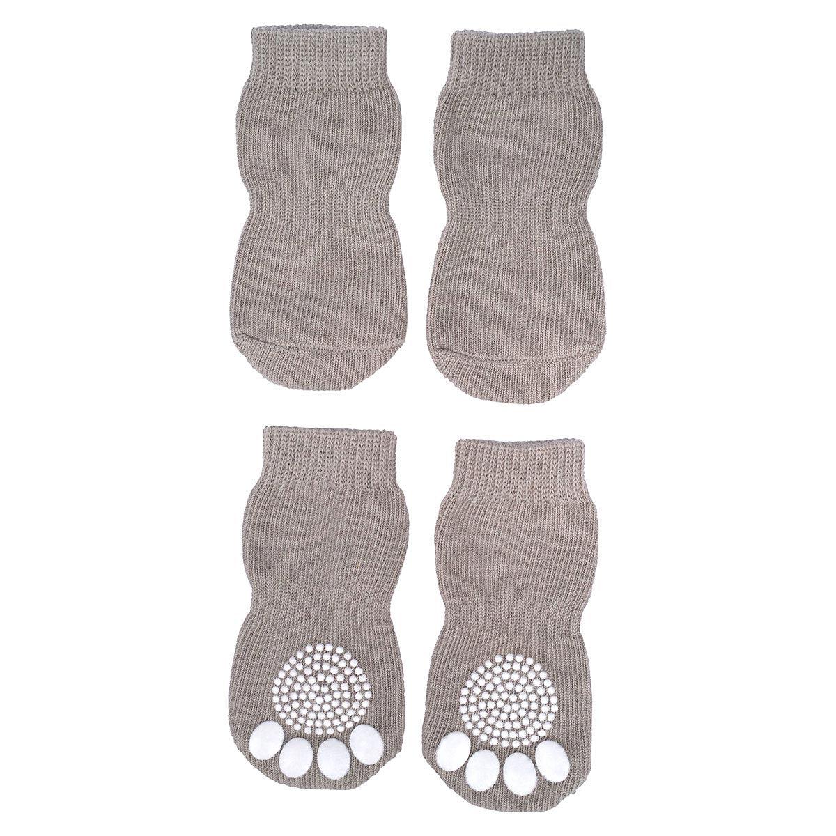 Lexi & Me Dog Grippy Socks 4 Pack Grey