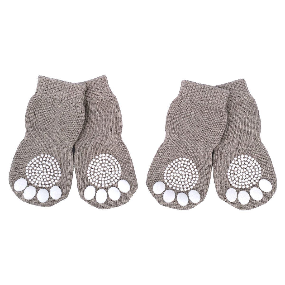 Lexi & Me Dog Grippy Socks 4 Pack Grey