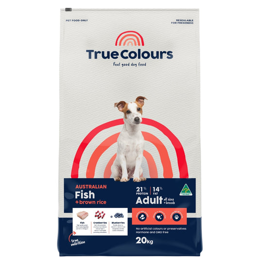 True Colours Adult Fish & Brown Rice Dry Dog Food