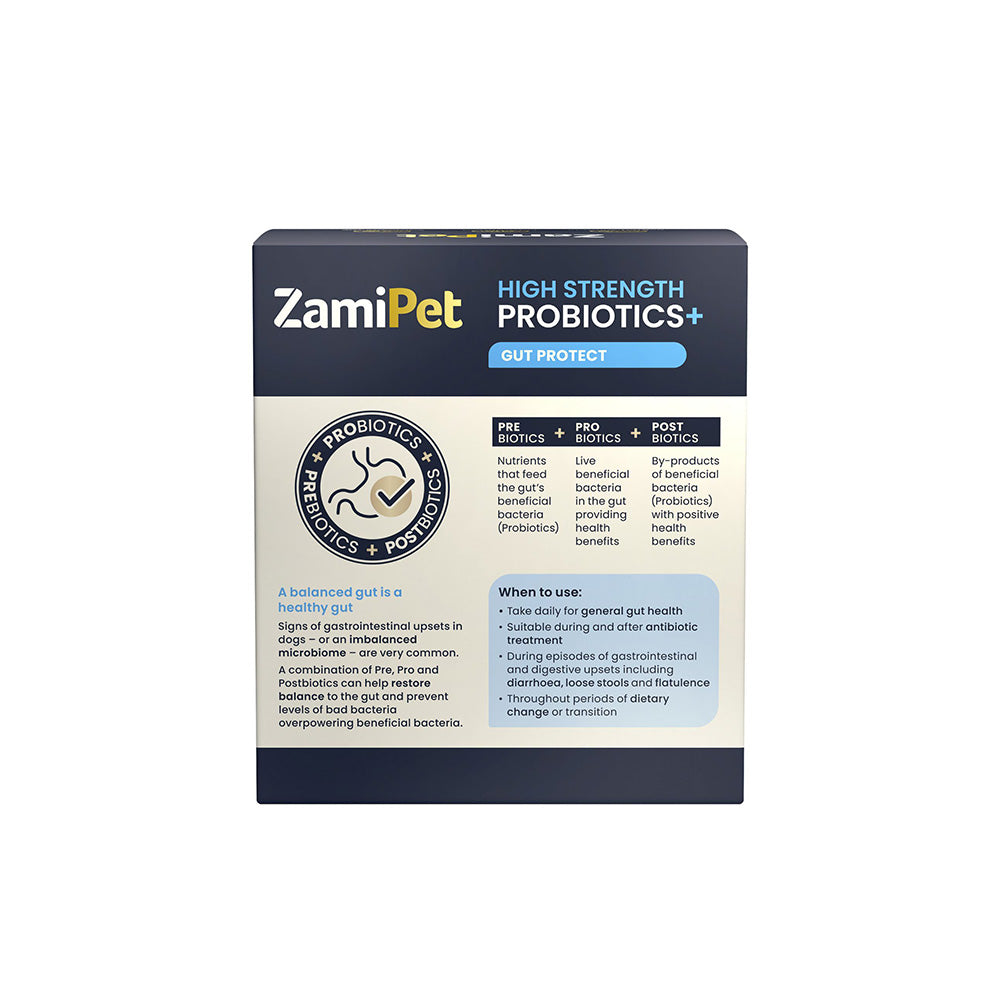 ZamiPet High Strength Probiotics+ Gut Protect Dogs 30 x 1.2g