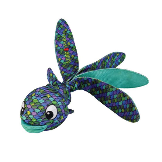 KONG Wubba Finz Blue Dog Toy