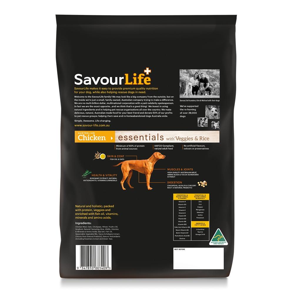 Savourlife Essentials Adult Dog Food Australian Chicken