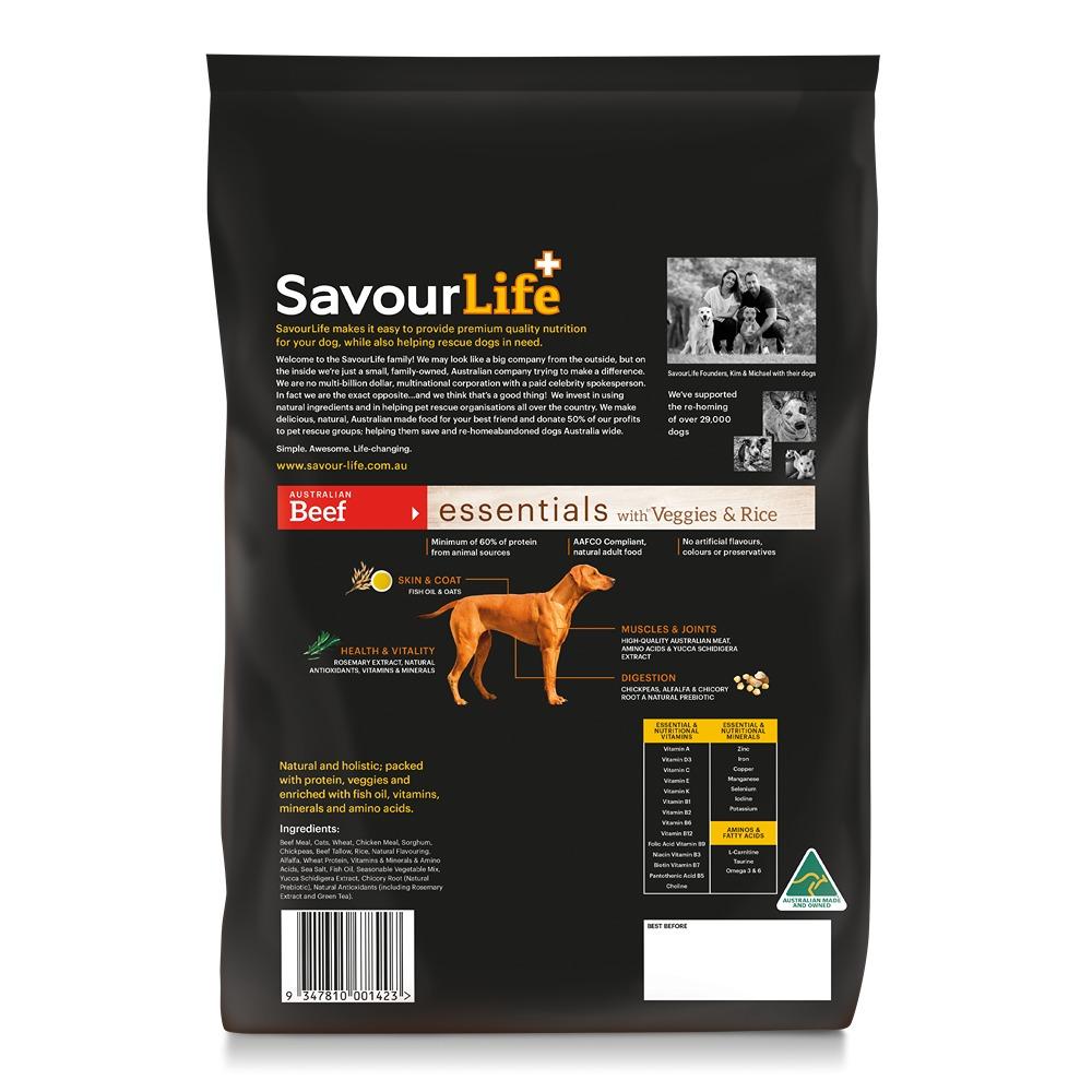 Savourlife Essentials Adult Dog Food Australian Beef