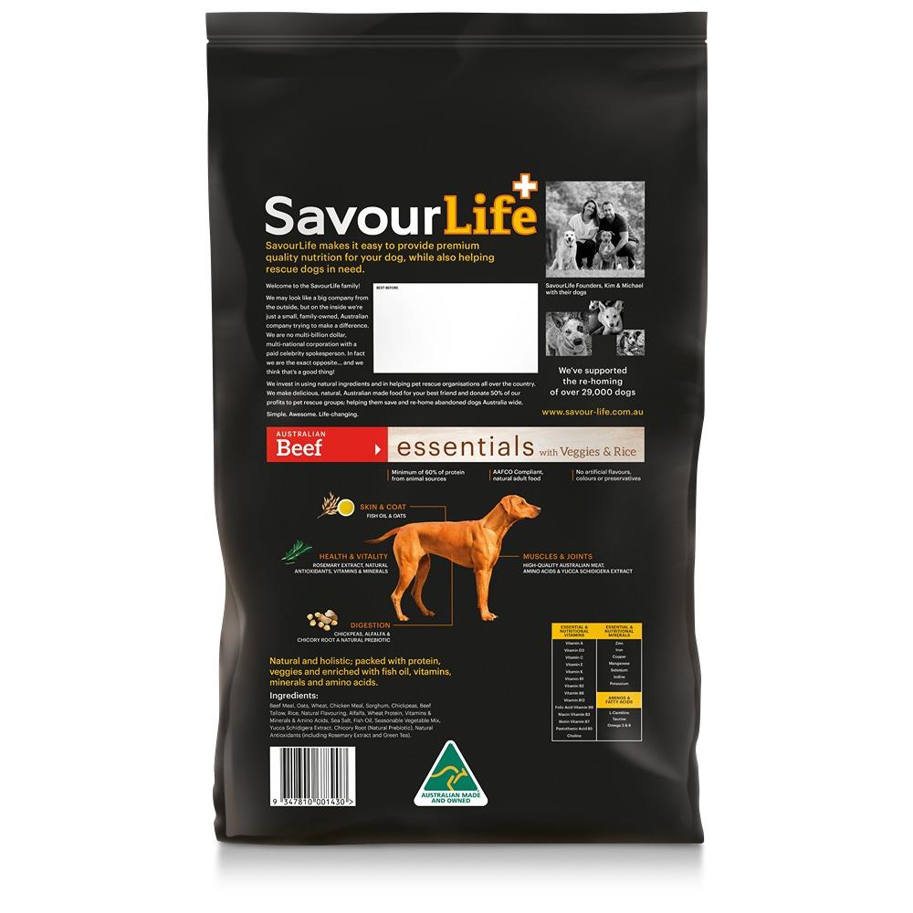 Savourlife Essentials Adult Dog Food Australian Beef