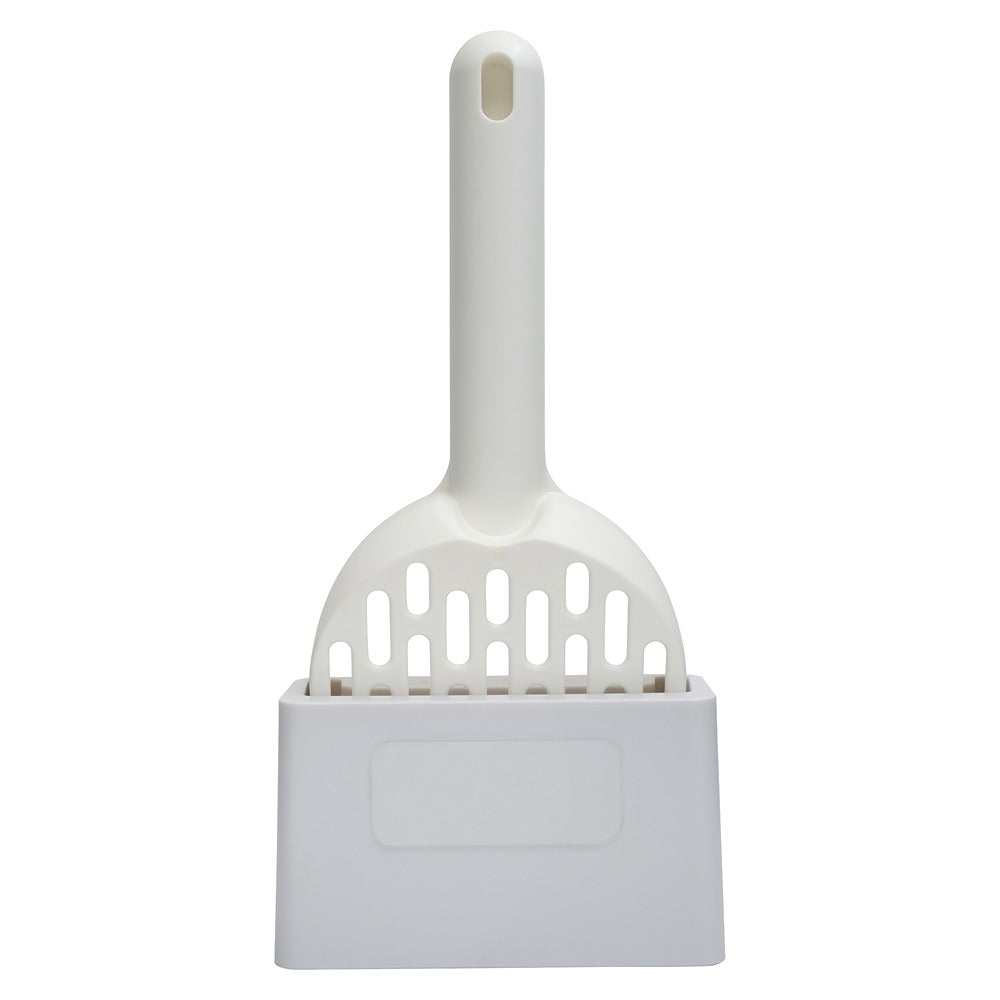 Buddy & Belle Cat Litter Scoop & Holder White/Grey