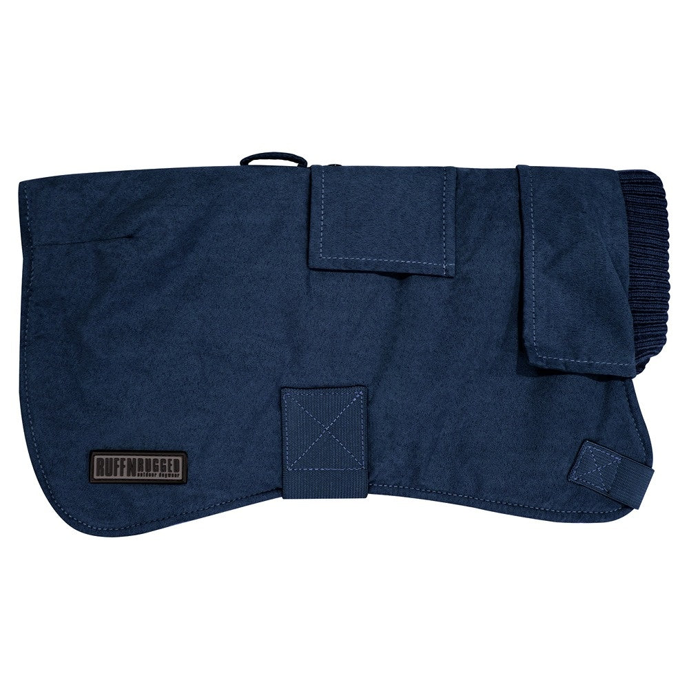 Ruff N Rugged Suedette Trench Coat Cadet Navy