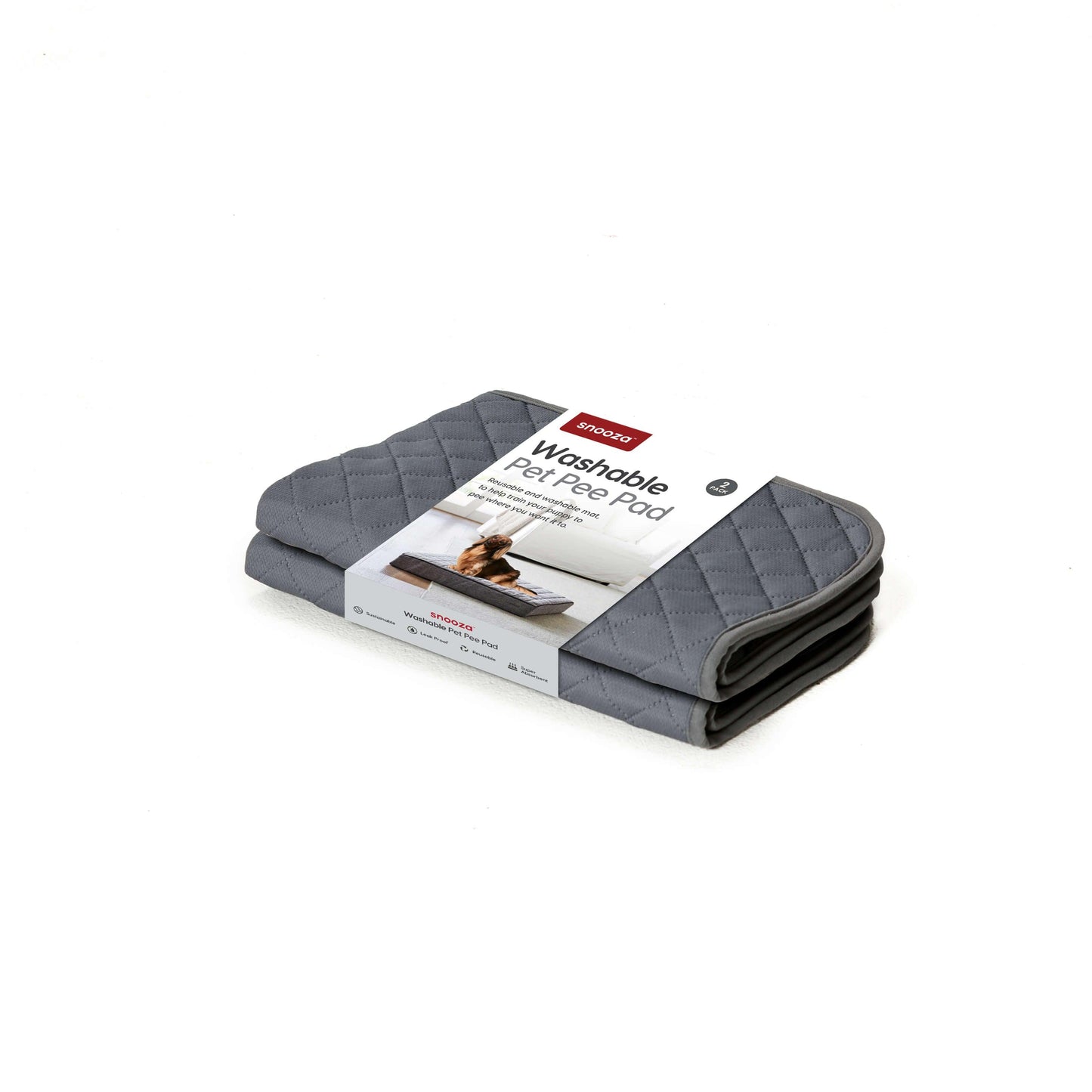 Snooza Washable Pee Pad Dark Grey 2pk