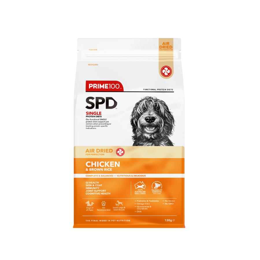 Prime100 SPD Air Dried Chicken & Brown Rice Dry Dog Food