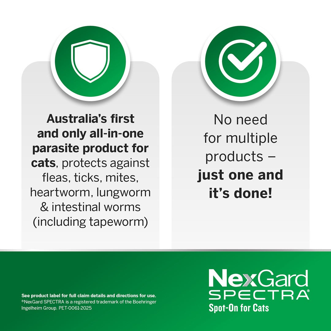 NexGard Spectra Spot-On for Cats & Kittens 0.8-2.4kg
