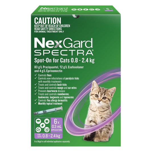 NexGard Spectra Spot-On for Cats & Kittens 0.8-2.4kg