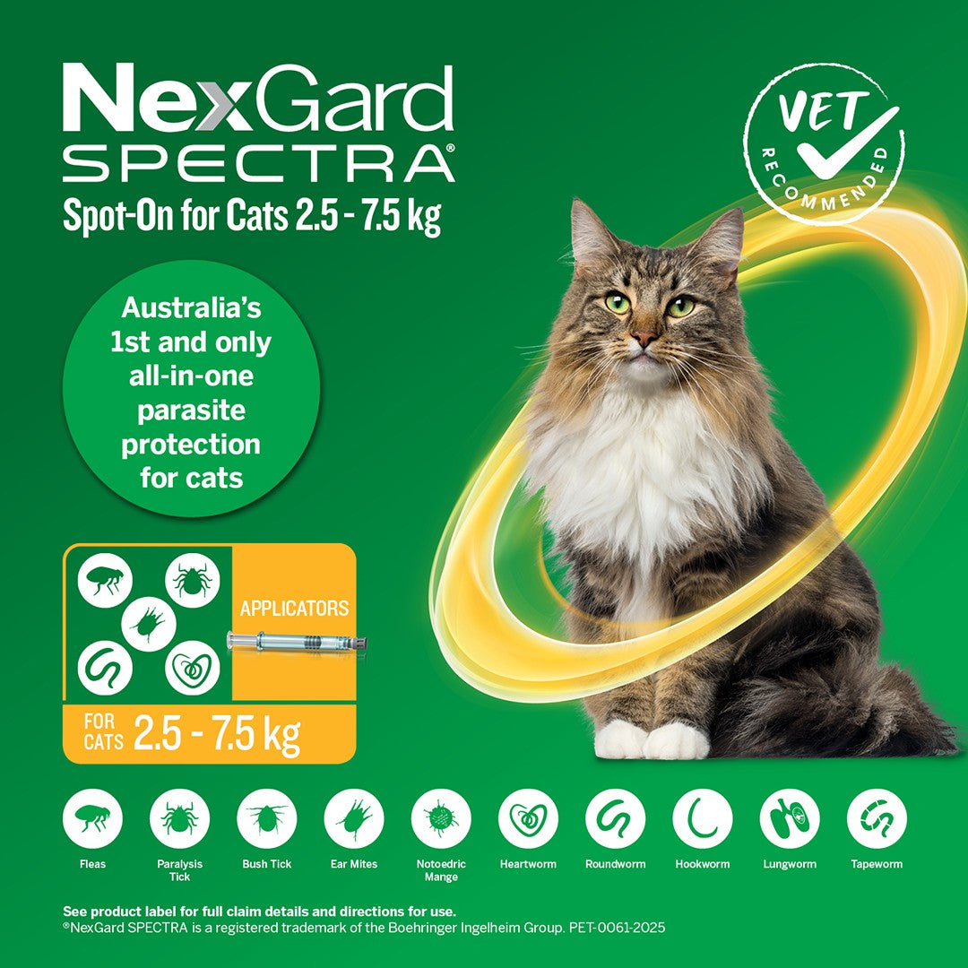 NexGard Spectra Spot-On for Cats 2.5-7.5 kg