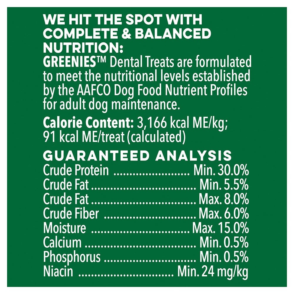 Greenies Regular Medium Breed Original Dental Dog Treats