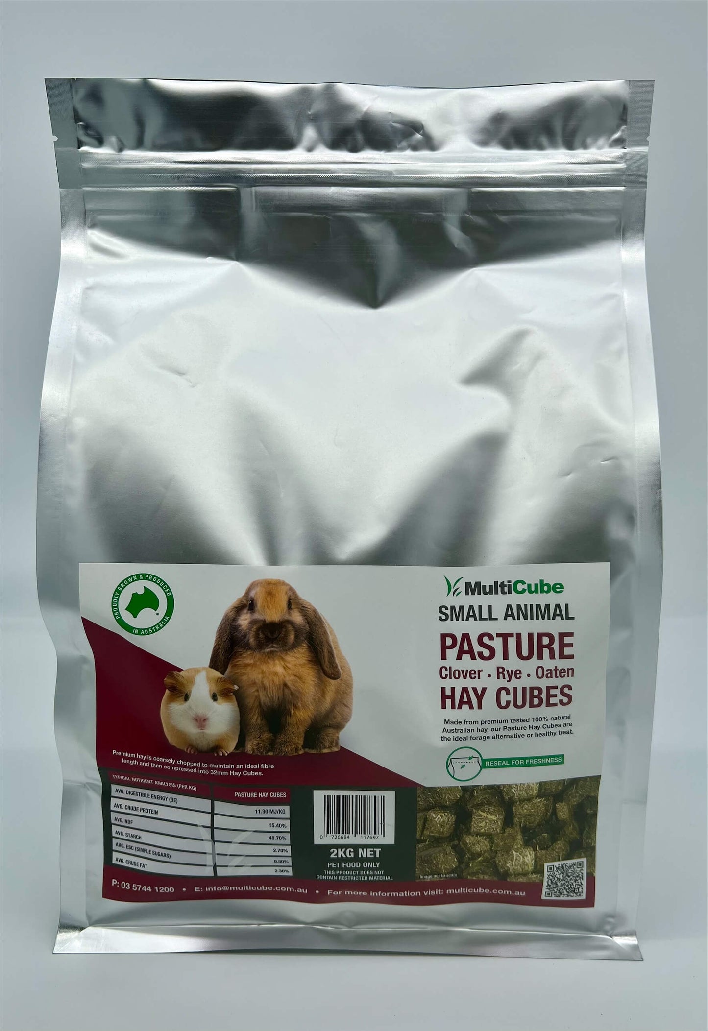 MultiCube Small Animal Pasture Clover-Rye-Oaten Hay Cubes