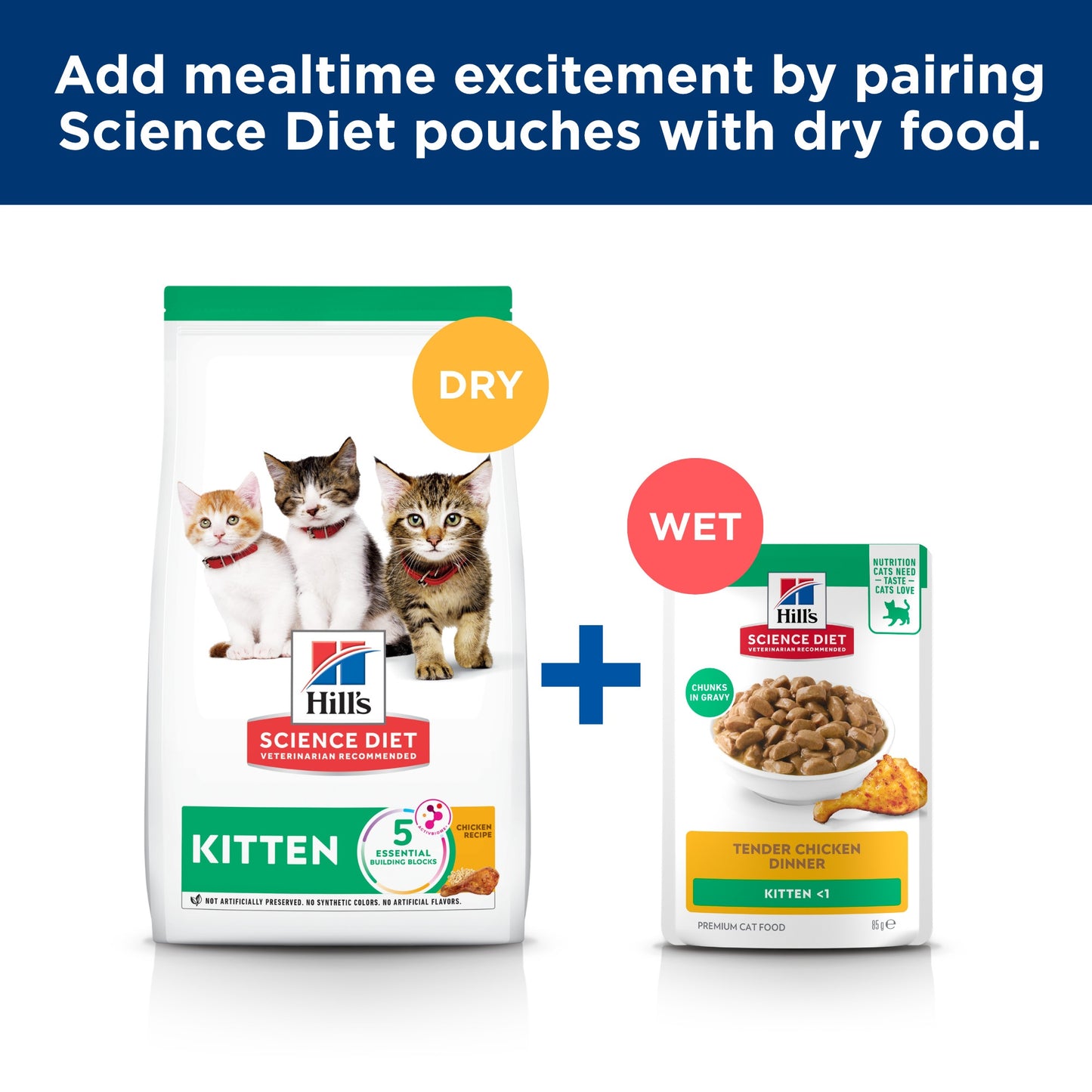 Hill’s Science Diet Kitten Favourite Selection Variety Pack Cat Food pouches 12x85g