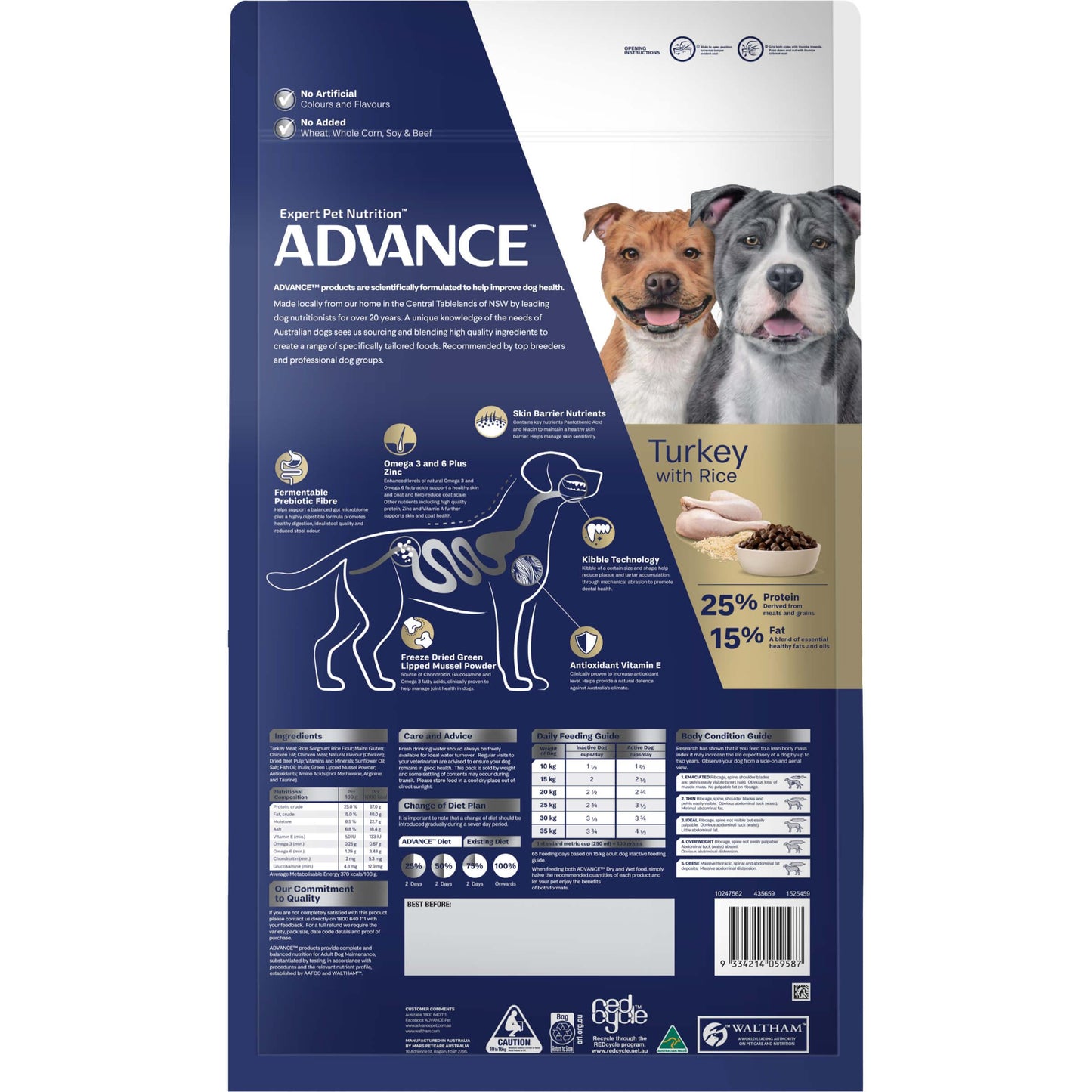 Advance Medium Terriers Turkey Dry Dog Food