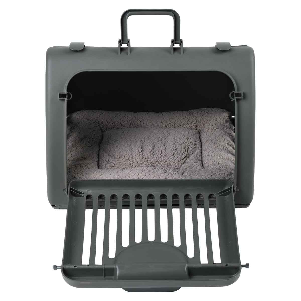 Lexi & Me Collapsible Cat Carrier with Mat Charcoal