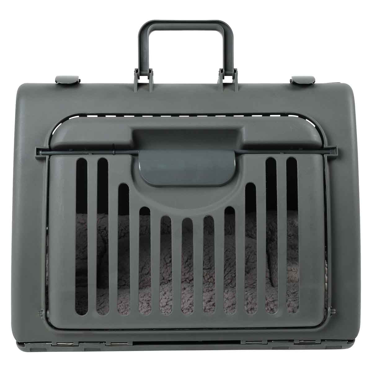 Lexi & Me Collapsible Cat Carrier with Mat Charcoal
