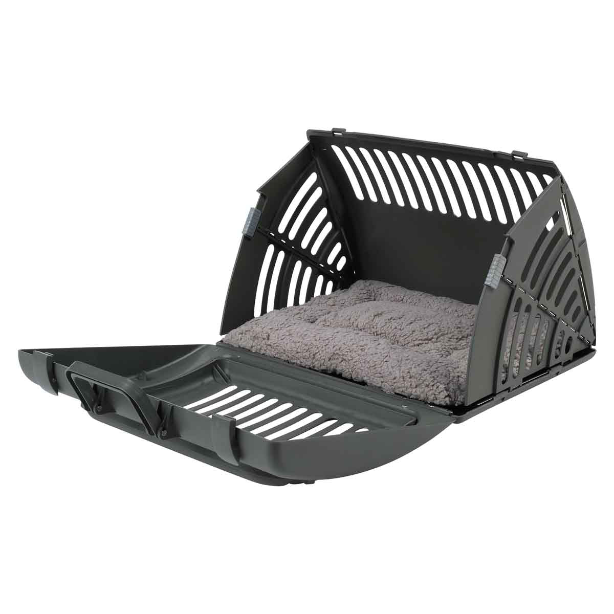 Lexi & Me Collapsible Cat Carrier with Mat Charcoal