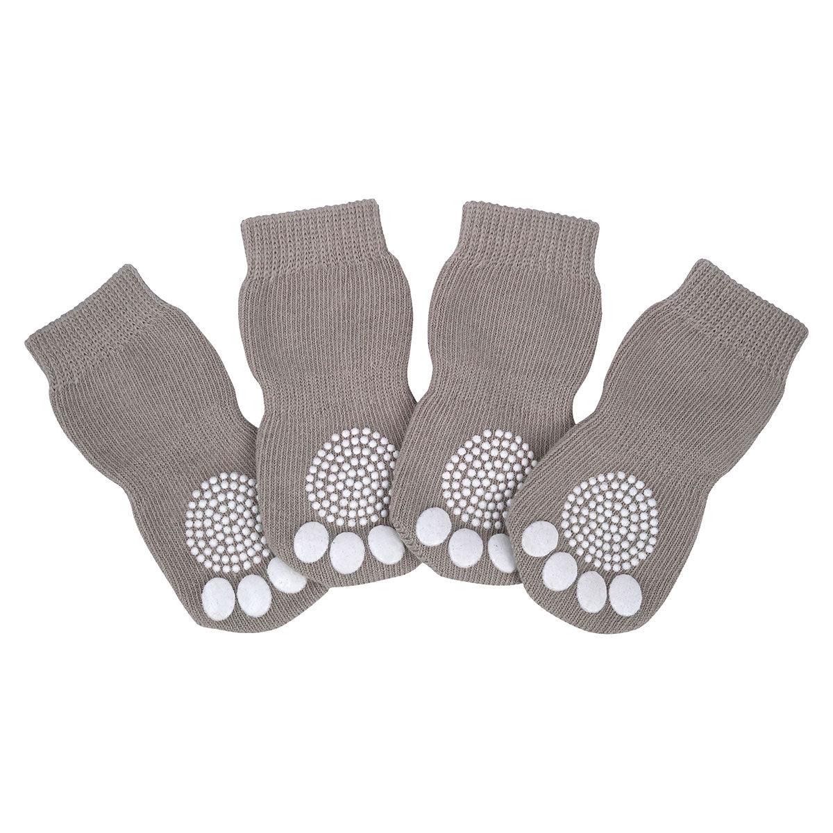 Lexi & Me Dog Grippy Socks 4 Pack Grey