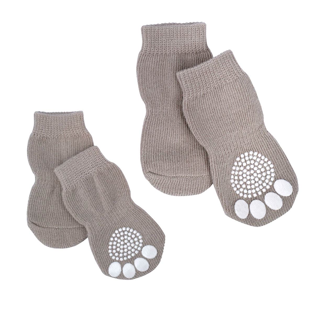 Lexi & Me Dog Grippy Socks 4 Pack Grey