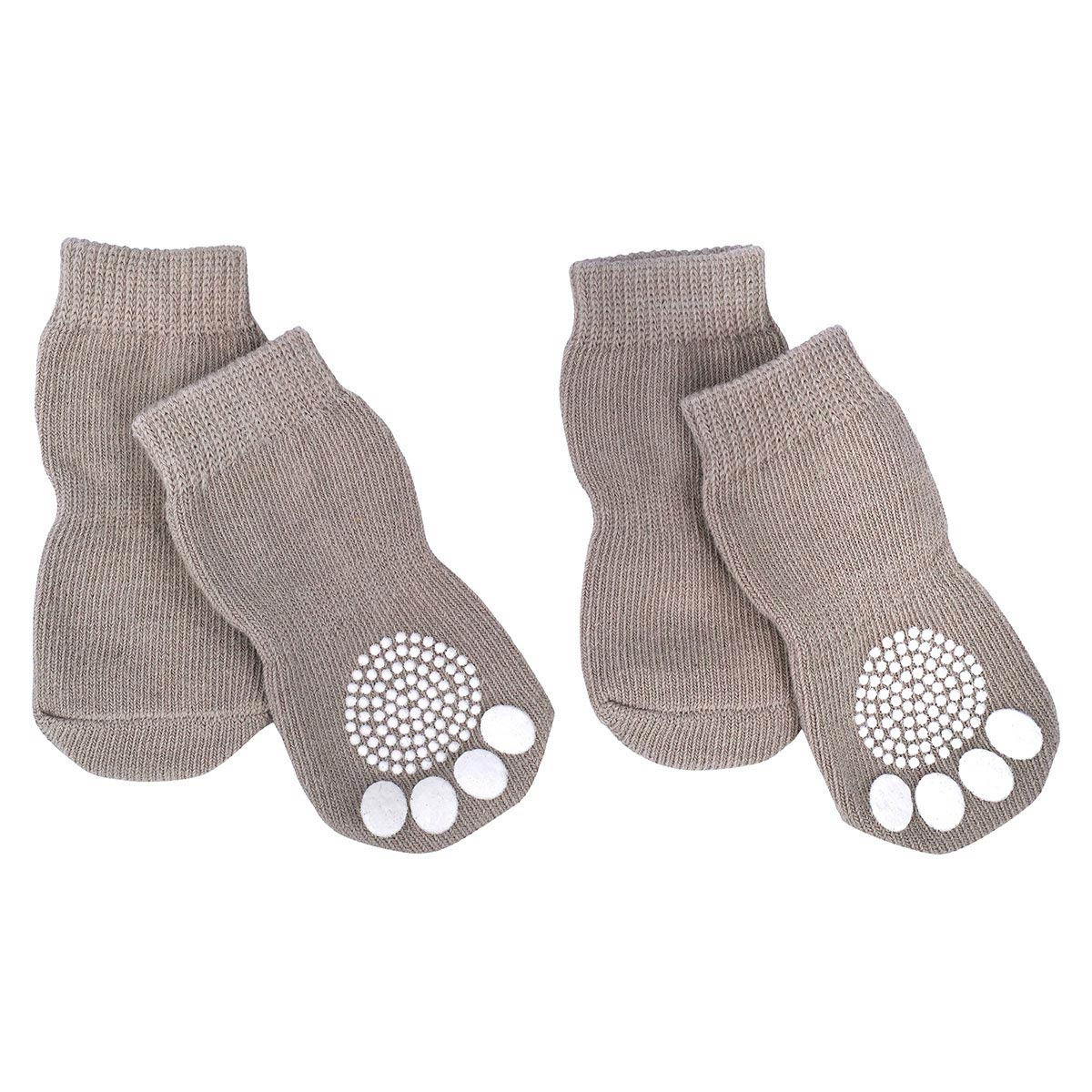 Lexi & Me Dog Grippy Socks 4 Pack Grey