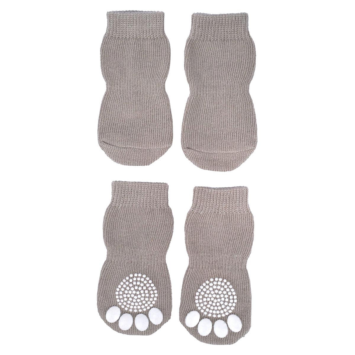 Lexi & Me Dog Grippy Socks 4 Pack Grey