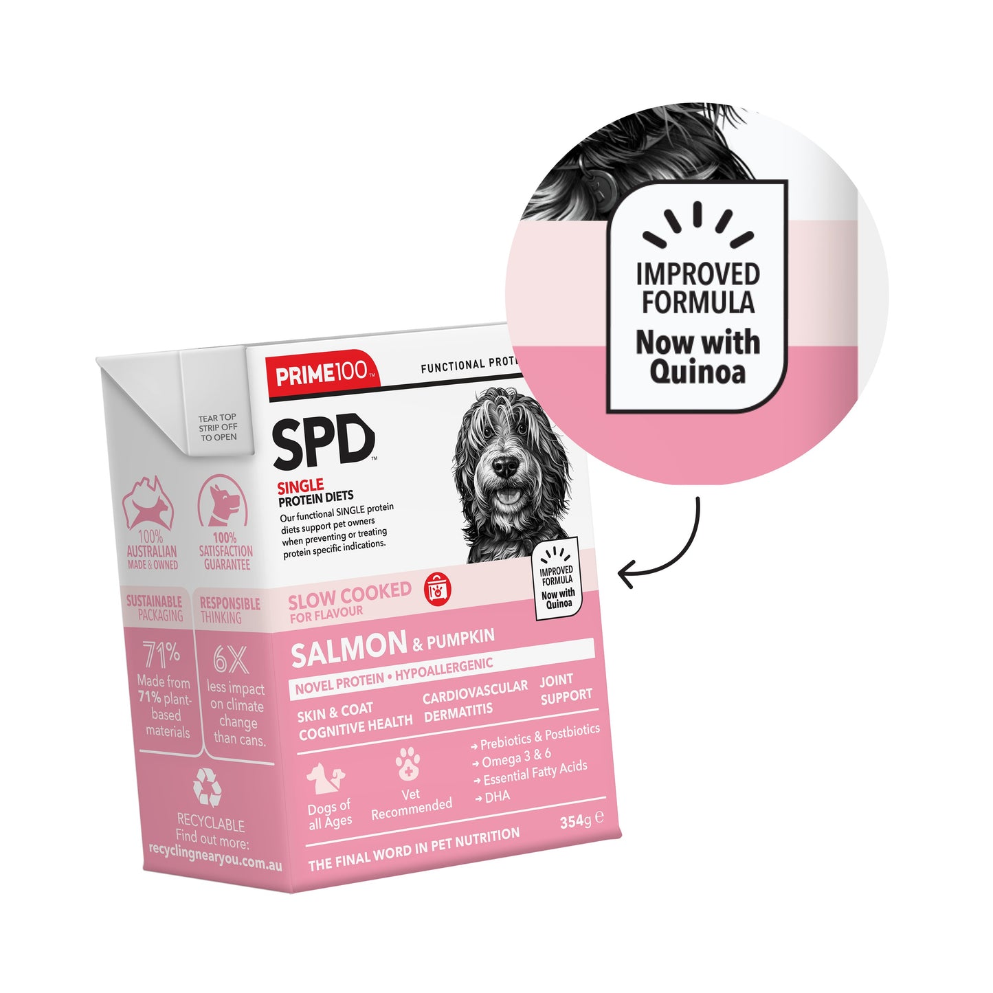Prime100 SPD Slow Cooked Salmon & Pumpkin Wet Dog Food