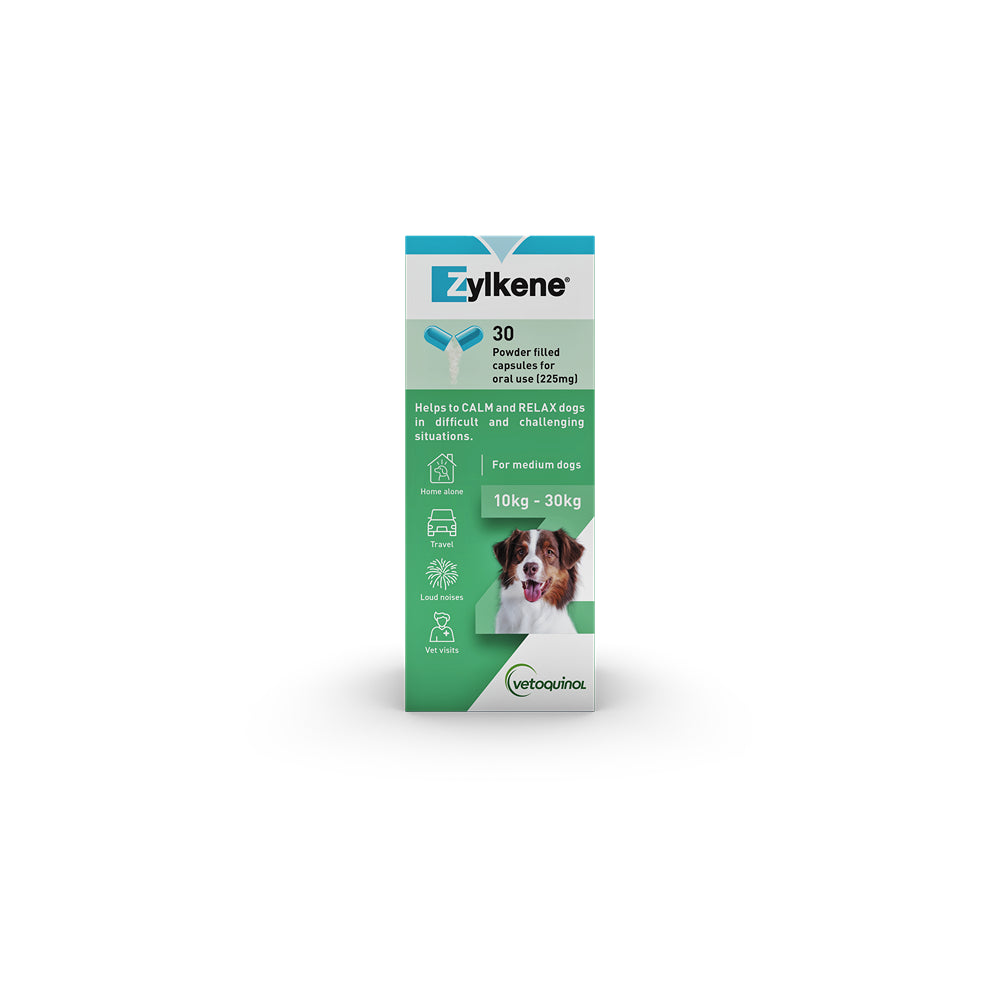 Zylkene Capsules 225mg For Dogs 10-30kg 30pk