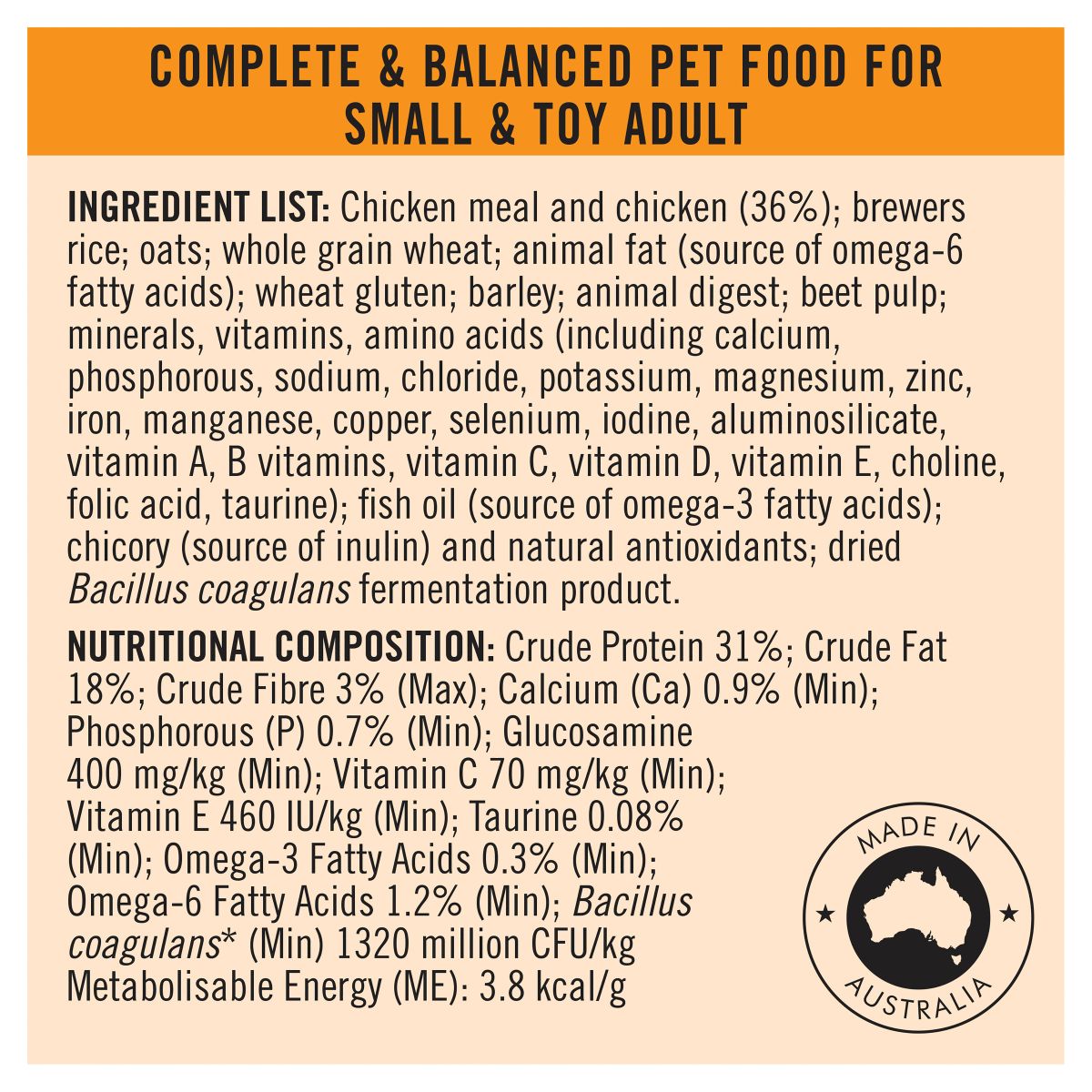 Pro Plan Small/Toy Adult Chicken Formula with Probiotics Dry Dog Food