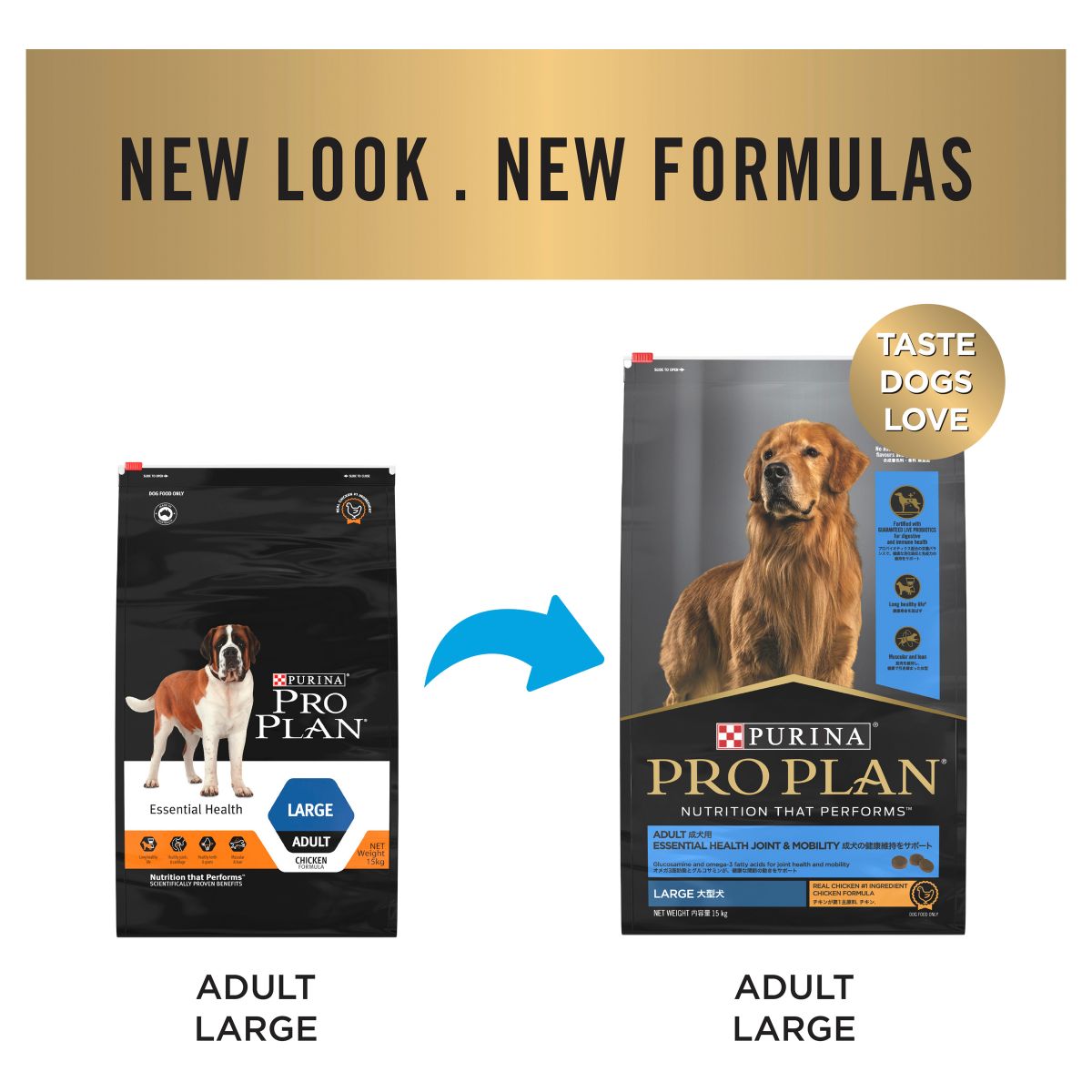 Pro Plan Large Breed Adult Chicken Formula with Probiotics Dry Dog Food