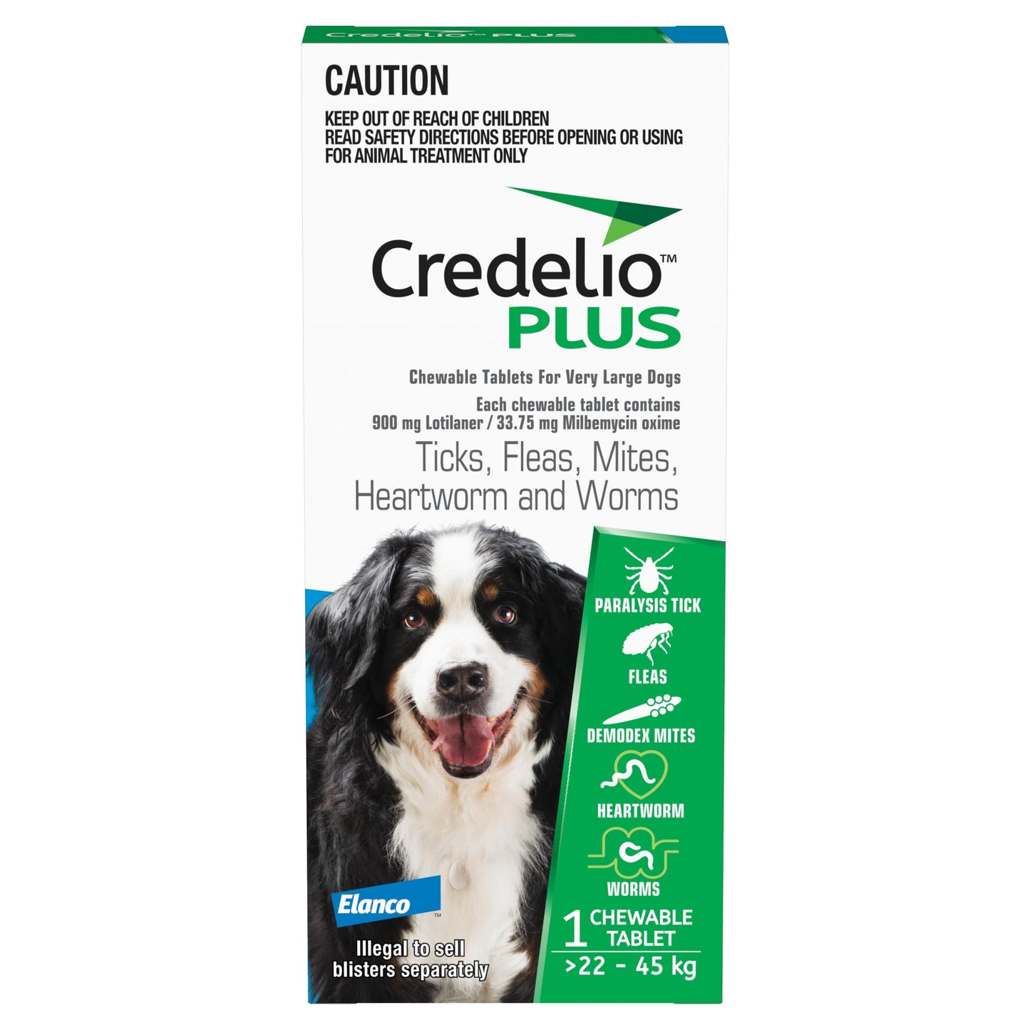 Credelio Plus Chewable Tablets For X-Large Dog 22-45kg