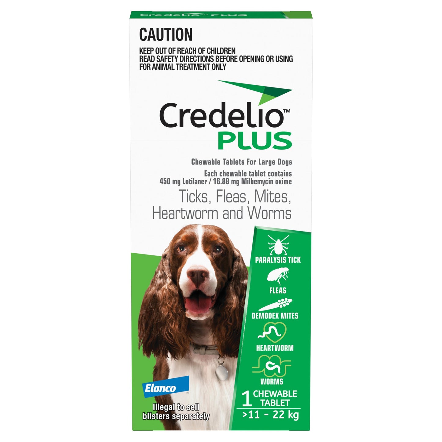 Credelio Plus Chewable Tablets For Large Dogs 11-22kg