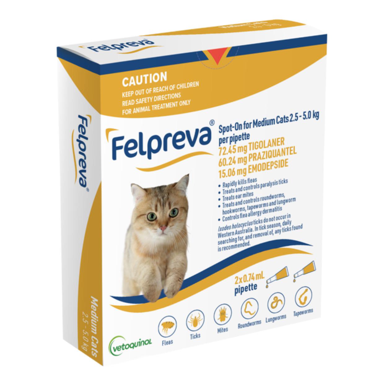 Felpreva Spot On Solution For Medium Cats 2.5-5kg