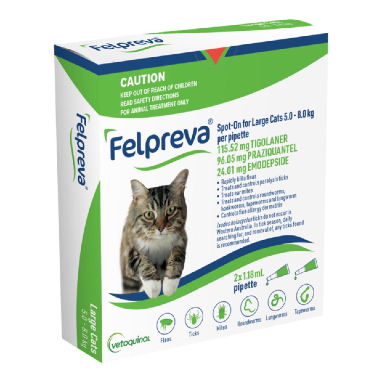 Felpreva Spot On Solution For Large Cats 5-8kg
