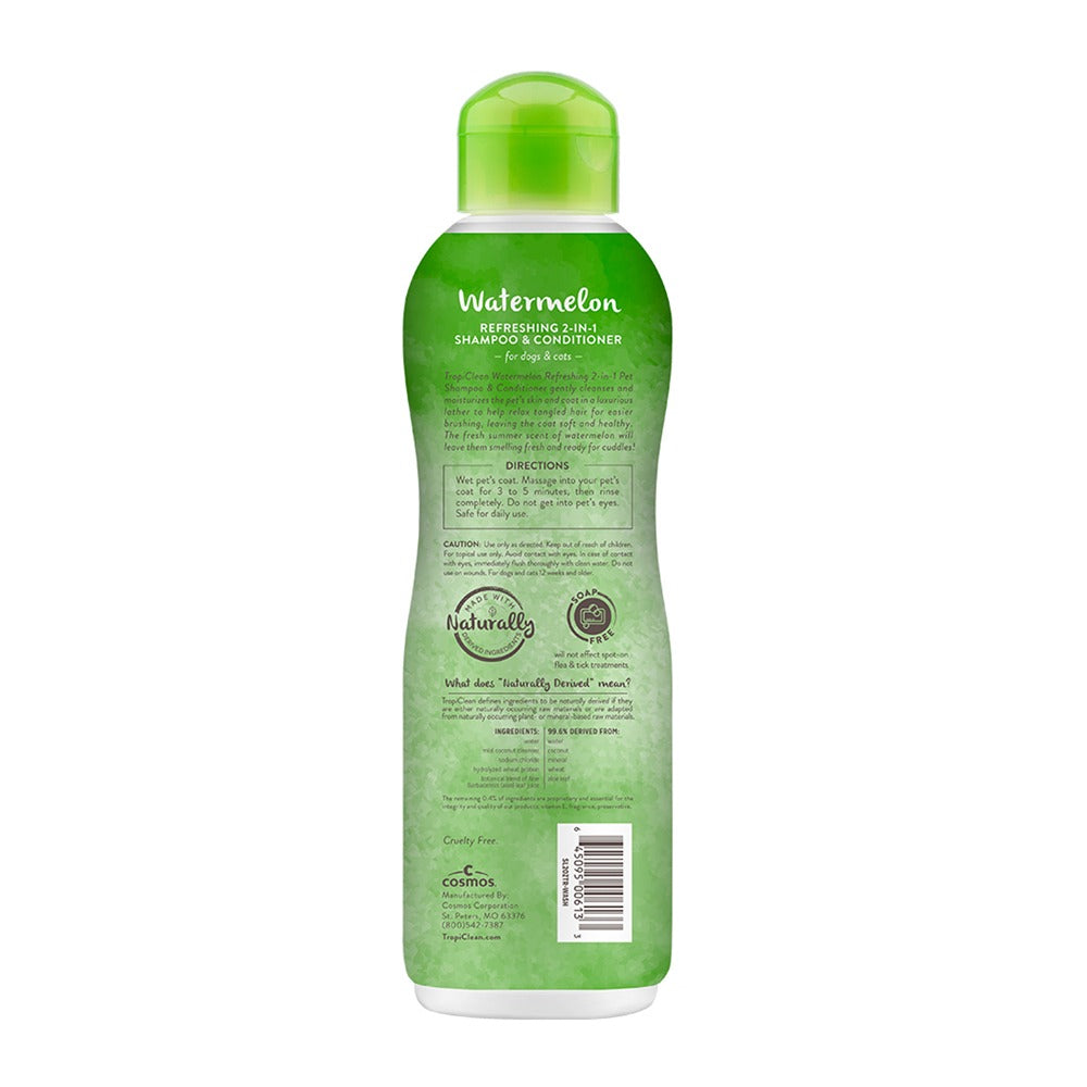 TropiClean Watermelon Refreshing 2-in-1 Shampoo and Conditioner