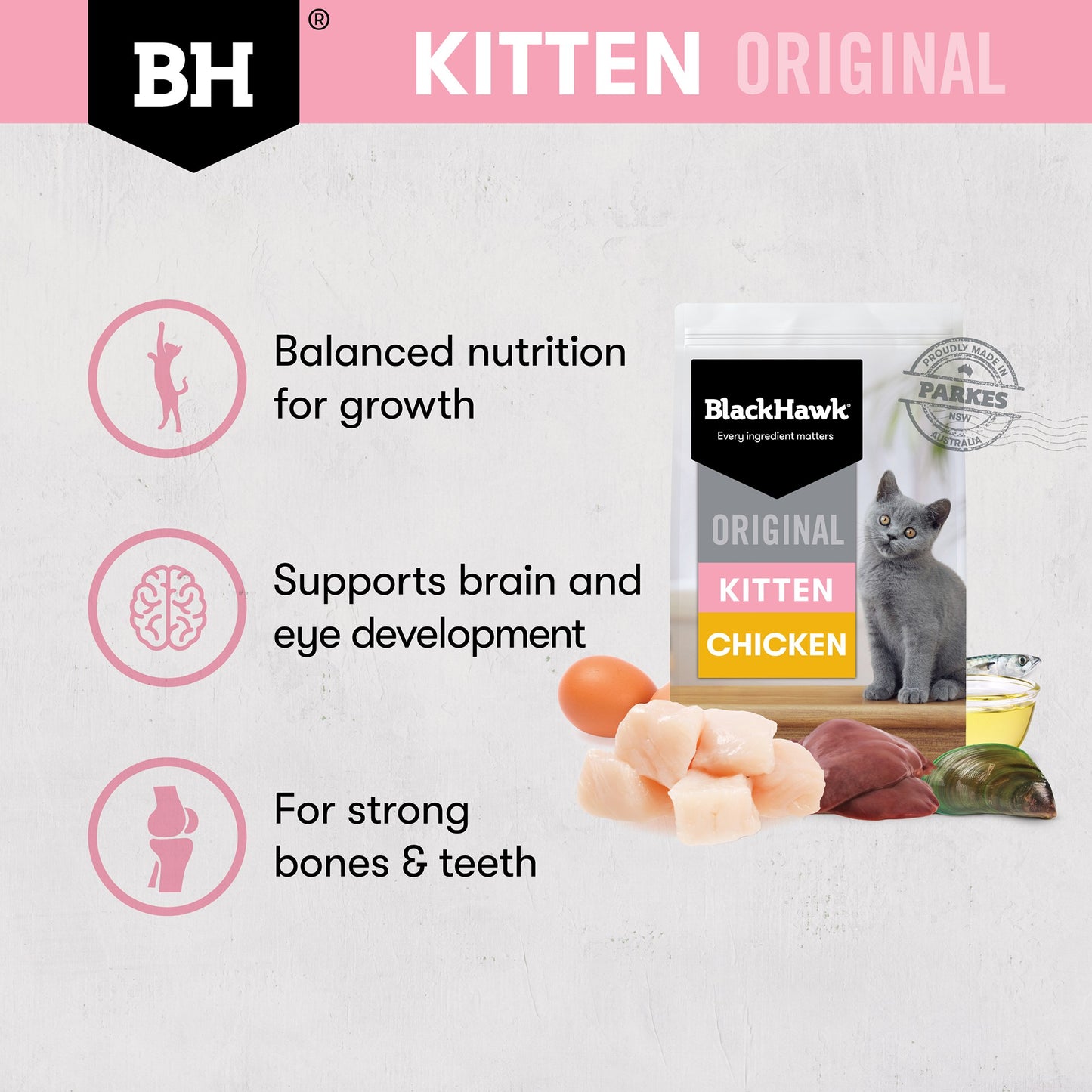Black Hawk Original Chicken Dry Kitten Food