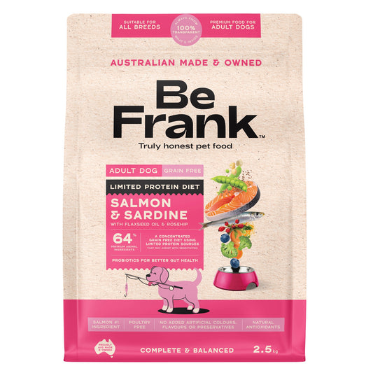Be Frank Grain Free Adult Salmon & Sardine Dry Dog Food