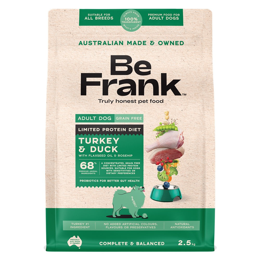 Be Frank Grain Free Duck & Turkey Dry Dog Food