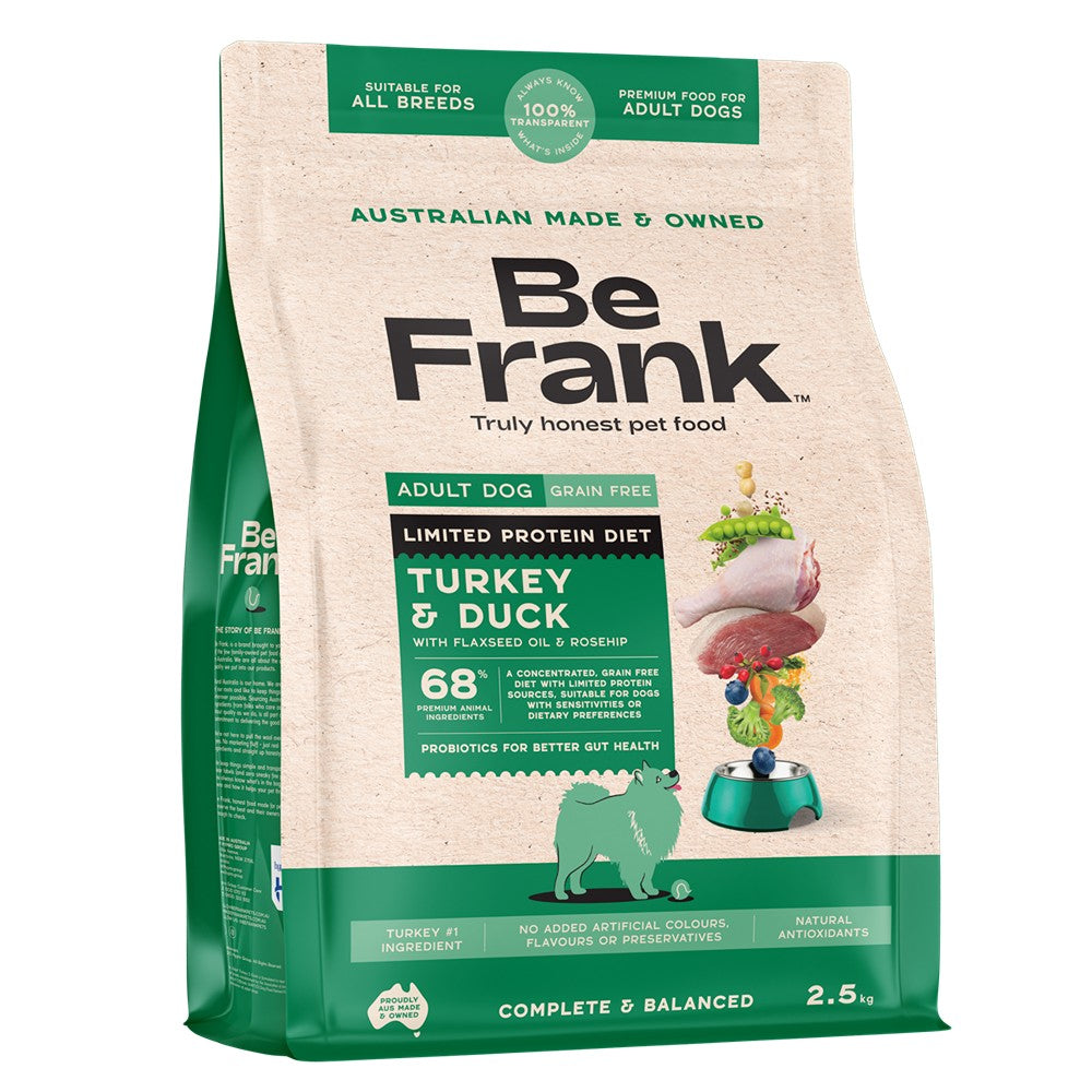 Be Frank Grain Free Duck & Turkey Dry Dog Food