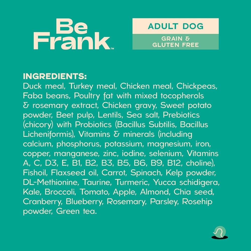 Be Frank Grain Free Duck & Turkey Dry Dog Food