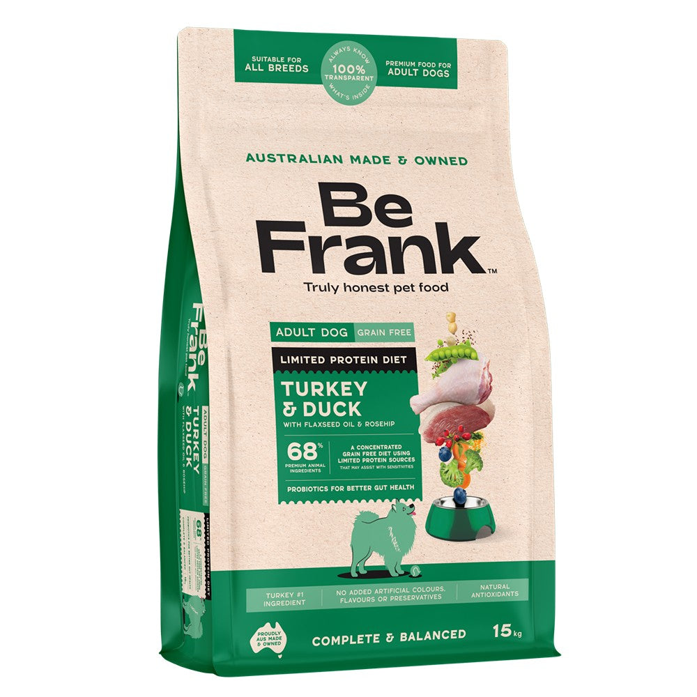 Be Frank Grain Free Duck & Turkey Dry Dog Food