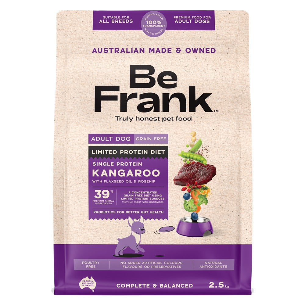 Be Frank Grain Free Kangaroo Single Protein Dry Dog Food