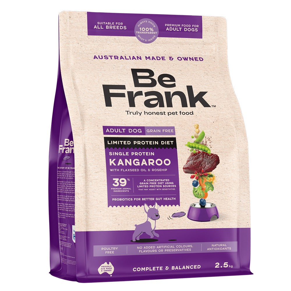 Be Frank Grain Free Kangaroo Single Protein Dry Dog Food