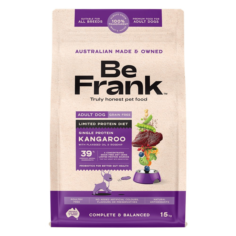 Be Frank Grain Free Kangaroo Single Protein Dry Dog Food