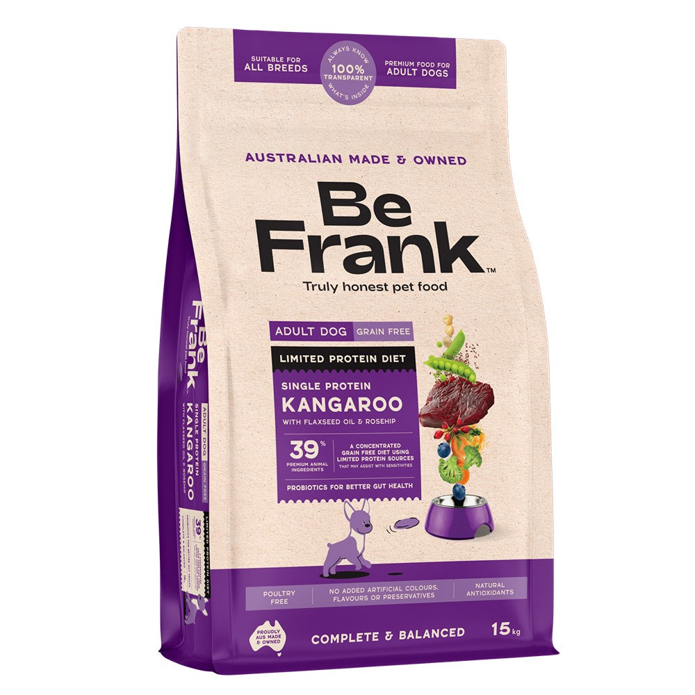 Be Frank Grain Free Kangaroo Single Protein Dry Dog Food