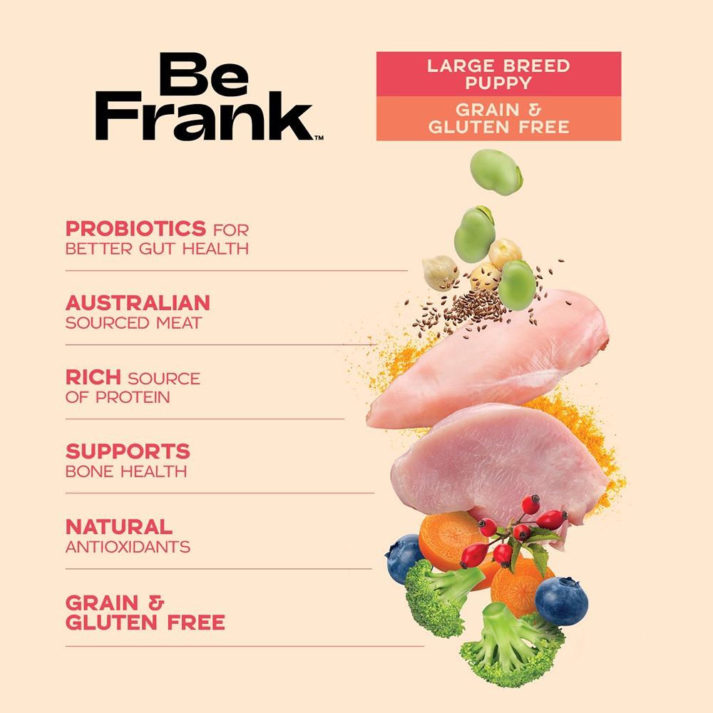 Be Frank Large Breed Puppy Grain Free Turkey & Chicken Dry Dog Food